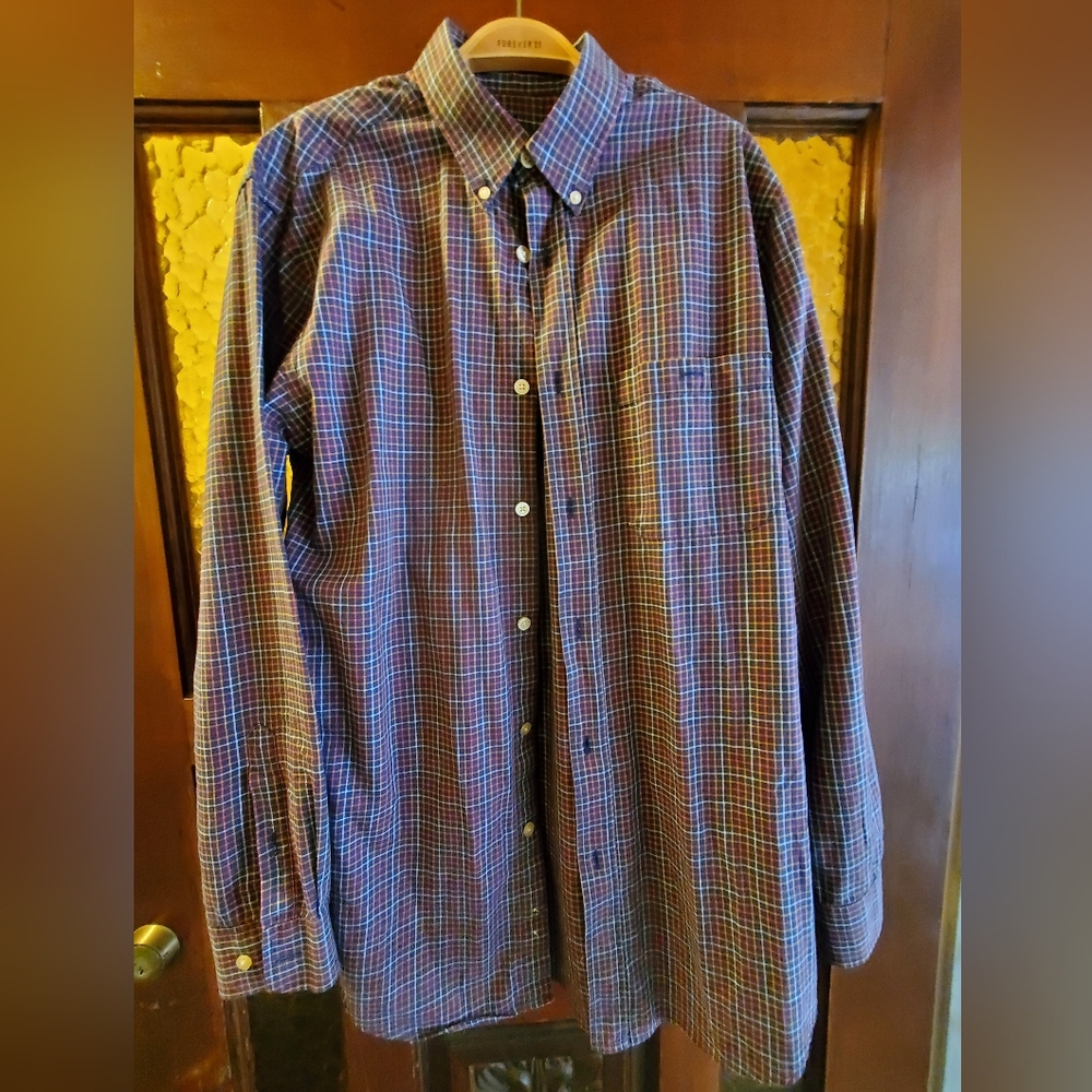 ORVIS Men's Long Sleeve Medium-Tall. See Measurements. Plaid. Outdoor Shirt.